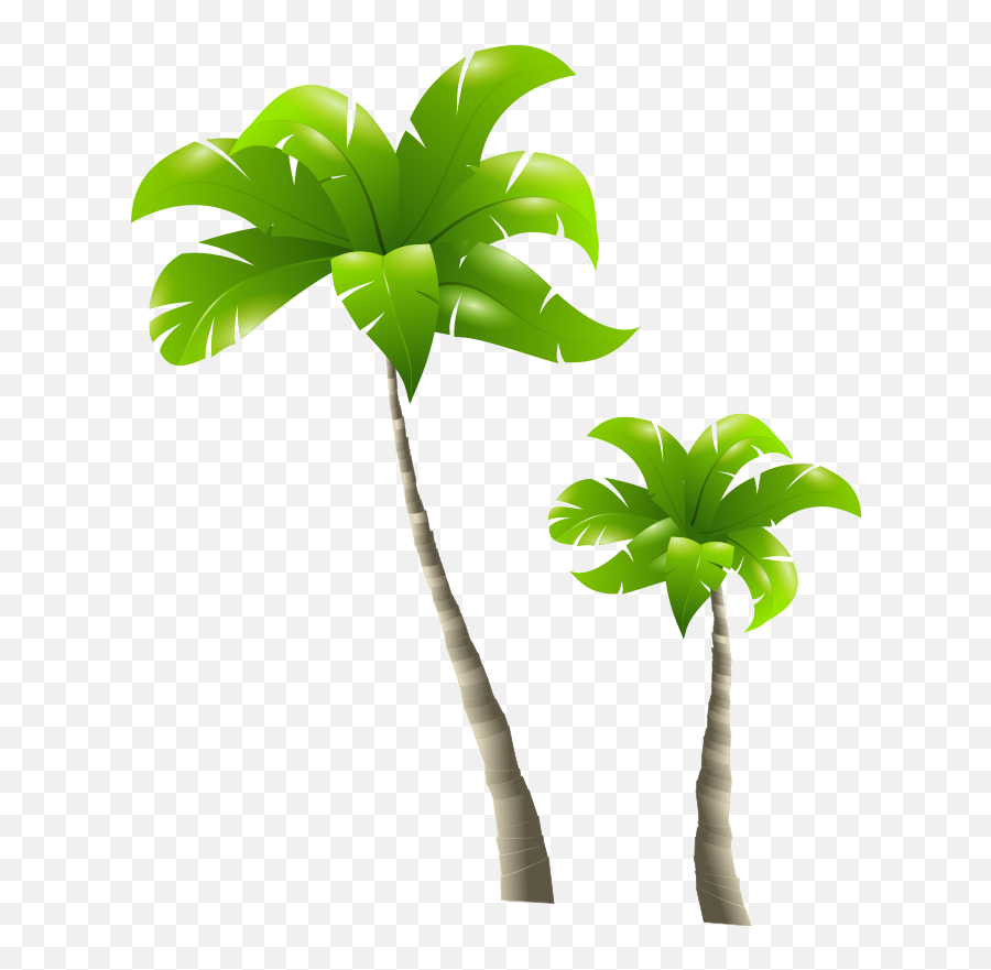 Palm Tree Free To Use Cliparts - Tall Tree And Short Tree Clipart Emoji,Emoji Coconut Tree And Book