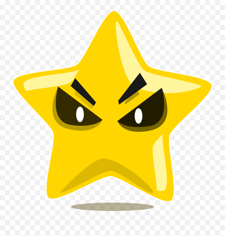 Evil Star Character Clipart Free Download Transparent Png - Mario Stars Gif Transparent Emoji,Hear No Evil Emoticon