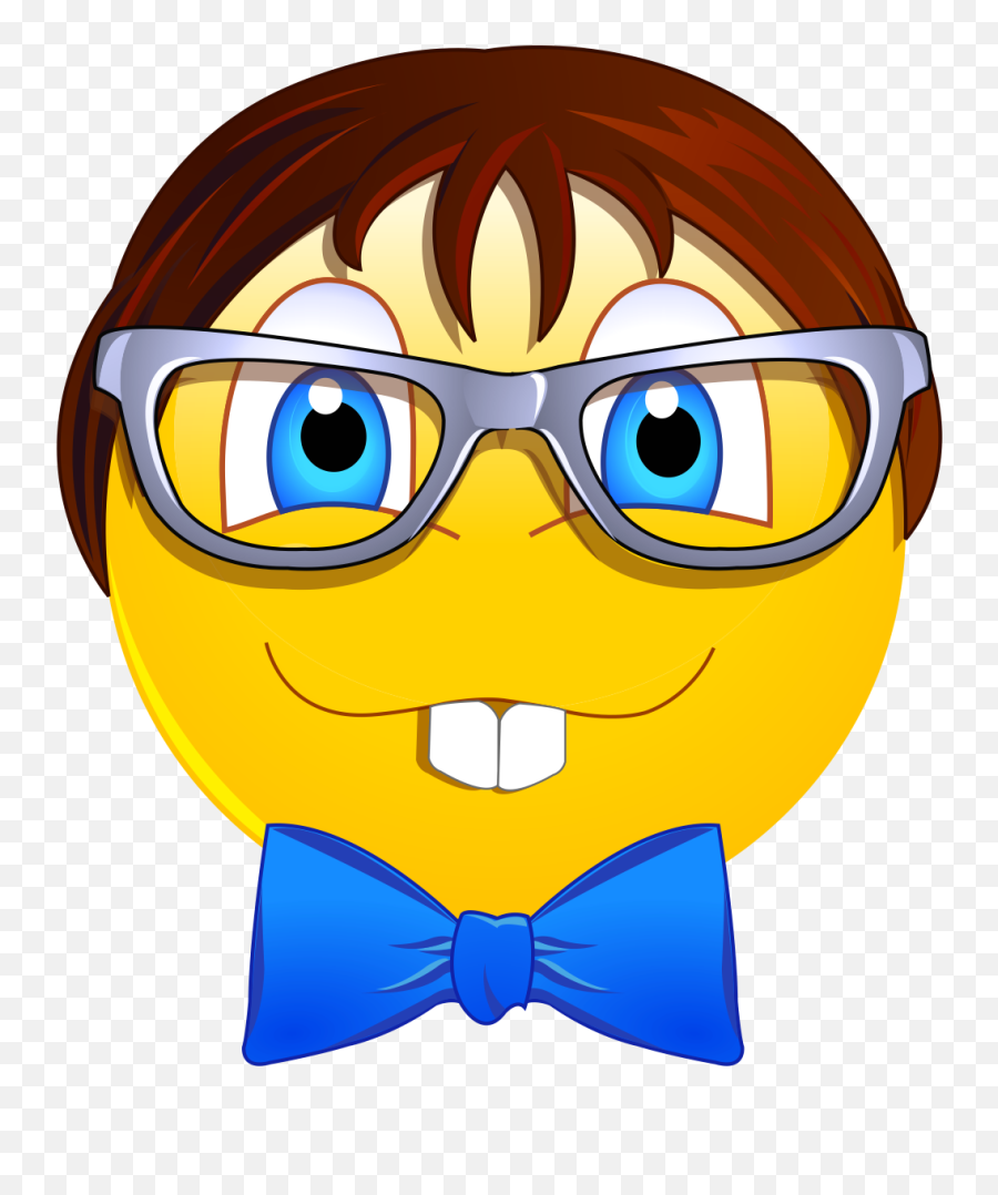 Nerdy Emoji Decal - Funny Nerd Emoji,Dorky Emoji