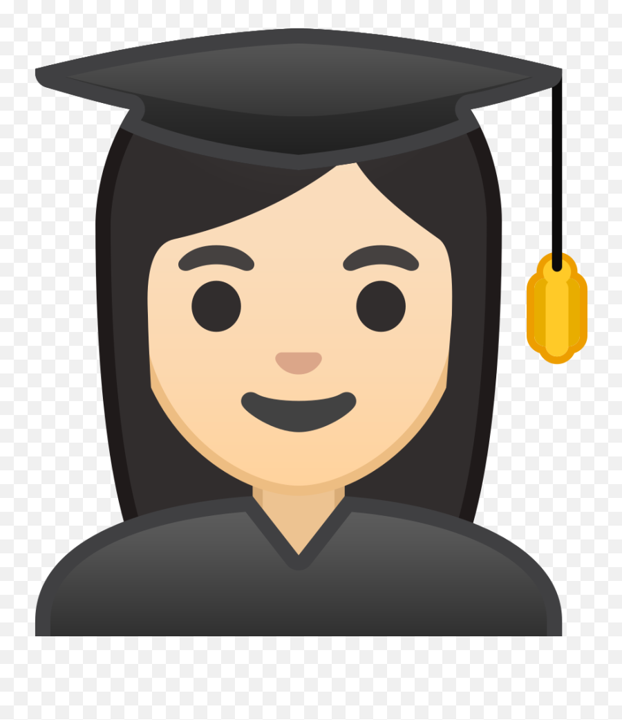 Woman Student Light Skin Tone Icon - Black Student Cartoon Png Emoji,Emoji Skin Tone