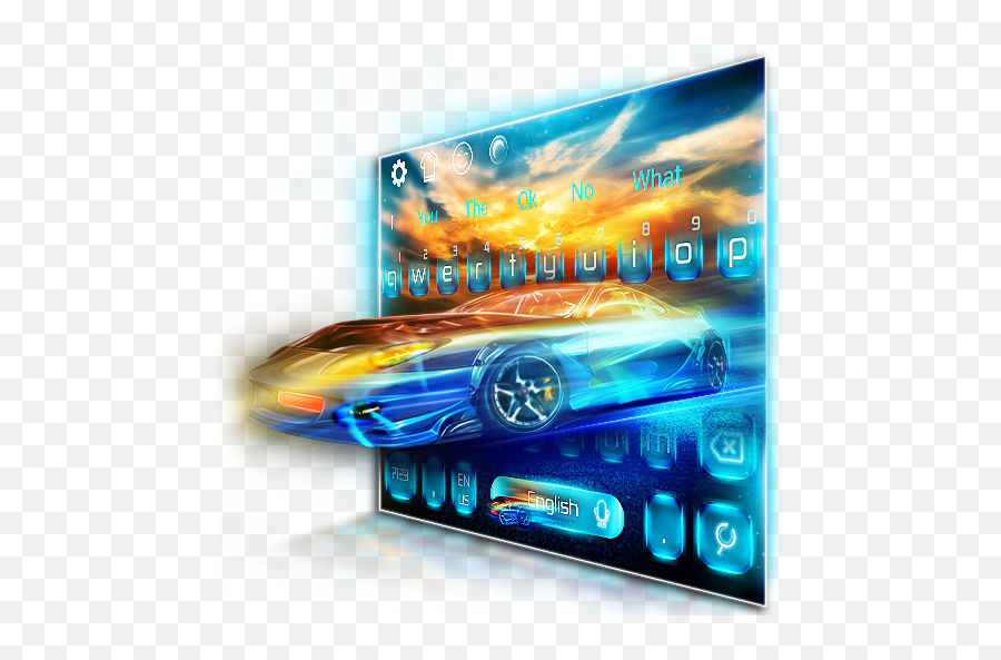 Luxe Supercar Racing Keyboard - U200c Google Play Emoji,Emotions Racing Fonts