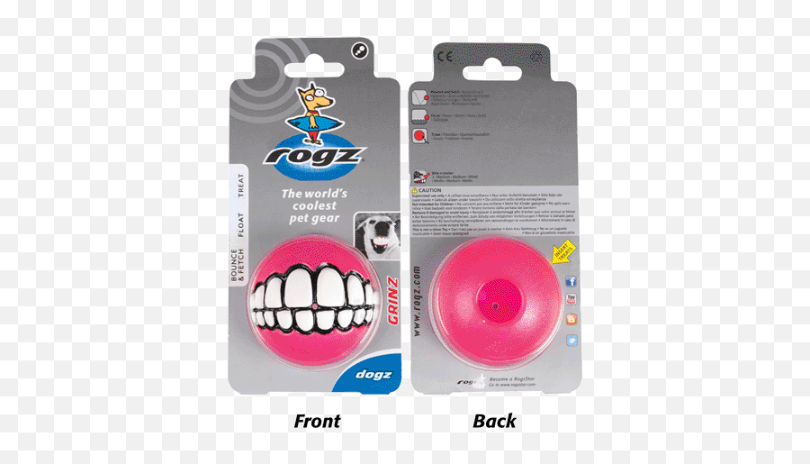 Doy Toys - Temple Of The Dog Rogz Grinz Ball Small Emoji,Lambchops Emojis