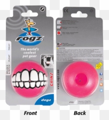 Doy Toys - Temple Of The Dog Rogz Grinz Ball Small Emoji,Lambchops Emojis