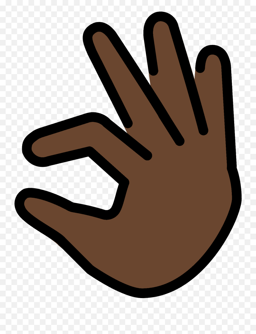 Dark Skin Tone Emoji - Pinching Fingers Clipart,Pinching Hand Emoji