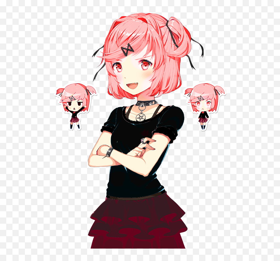 Since People Seemed To Like My Yuri Edit Hereu0027s A Natsuki - Doki Doki Literature Club Natsuki Png Emoji,Deviantart Pun Emoticon