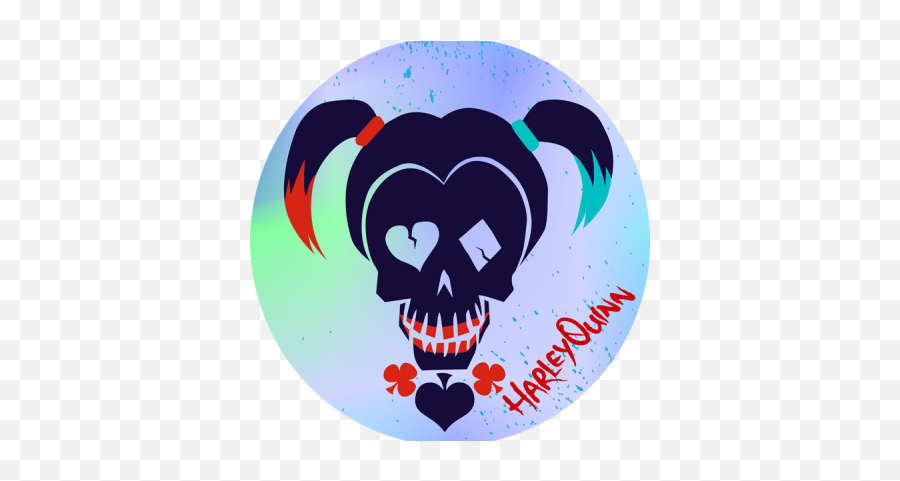 Sticker Emblem Logo Suicide Squad 1 - Logo Harley Quinn Sticker Emoji,Suicidé Squad Emojis