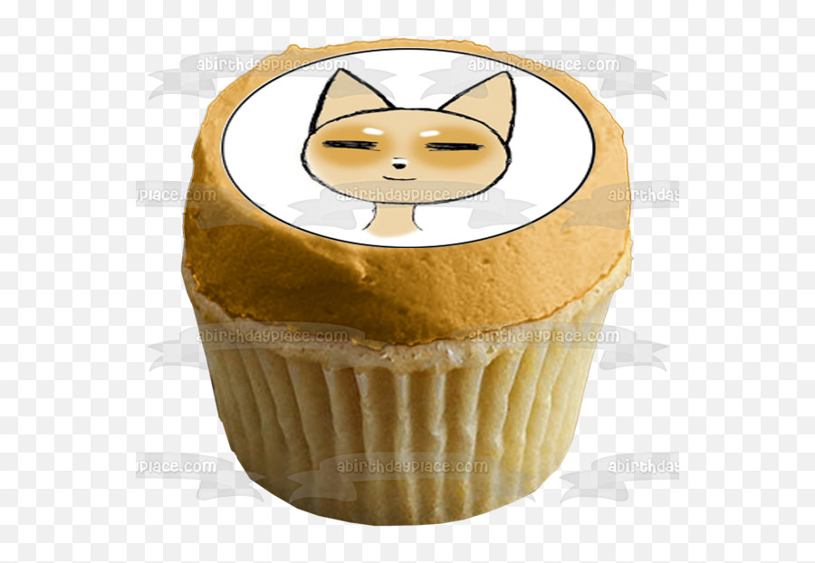 Fox Cat Anime Chibi Character Edible Cupcake Topper Images Abpid50309 - Logo Bts Cupcake Emoji,Chibi Fox Emoticon