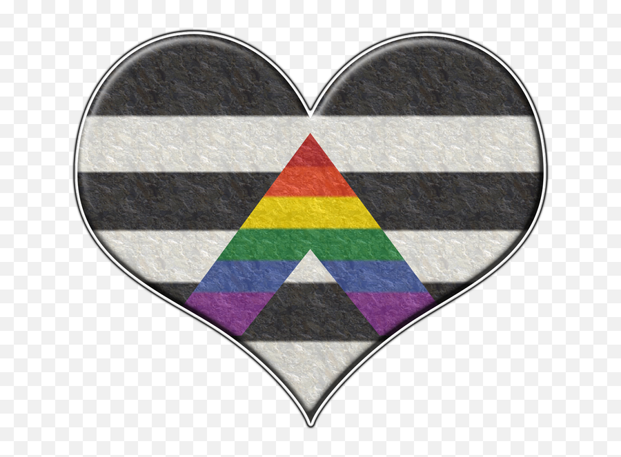 Lgbt Ally Pride Heart - Live Loud Graphics Emoji,Large Emoticons Heart