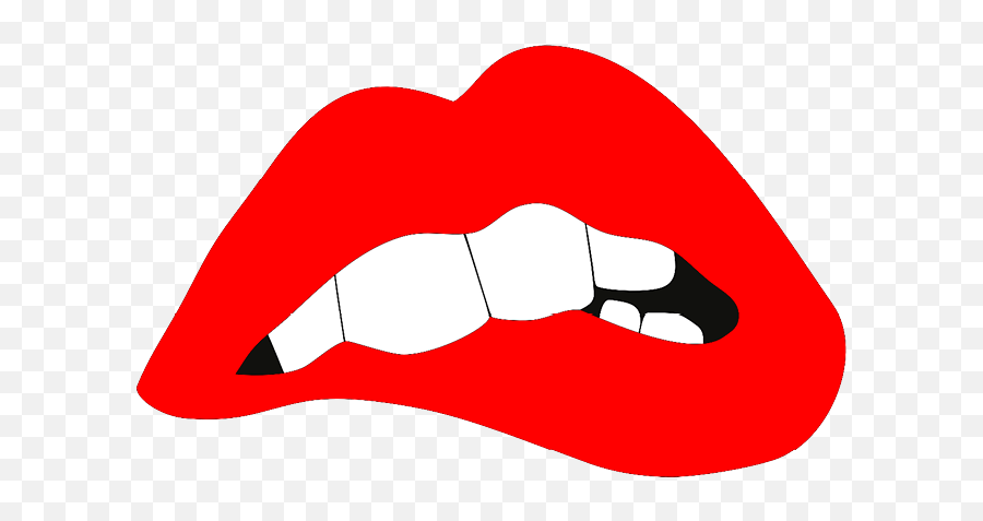 Biting Lips Emoji,Transparent Lip Bite Emoticon