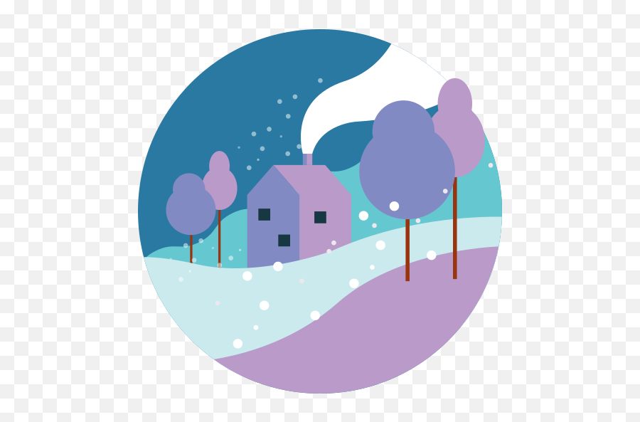 Home House Snowfall Suburban Village Winter Free Icon Emoji,Winter Emoticons For Facebook