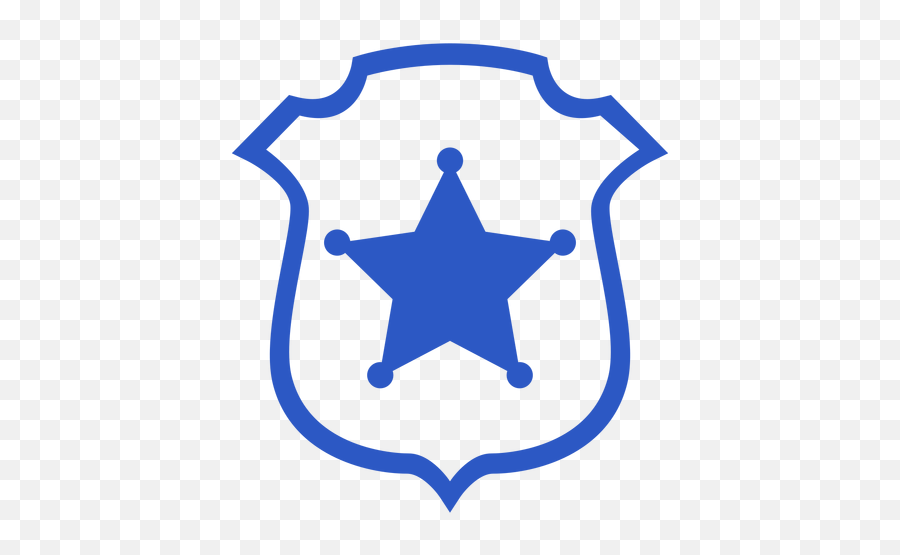 Police Star Badge - Transparent Png U0026 Svg Vector File Emoji,Blue Heart Emojis And Blue Butterflies Means Or Symbolic