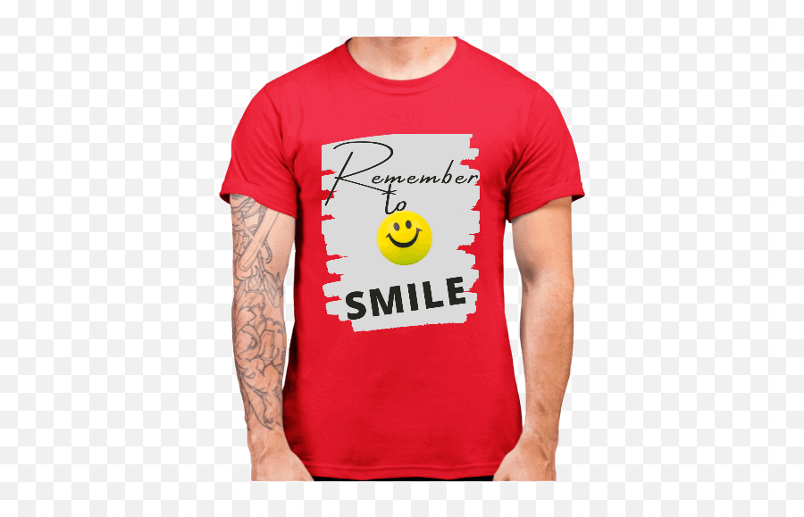 Smiley Printed T Shirts For Men - Happy Emoji,Emoticon Shirt
