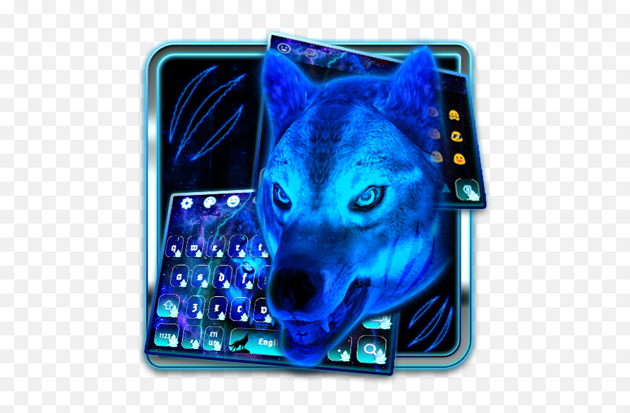 Luminous Raw Wolf Keyboard Theme - Google Play Northern Breed Group Emoji,Wolf Emoji Android