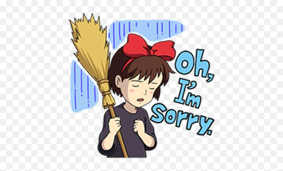 Telegram Sticker From Kikiu0027s Delivery Service Pack Emoji,Broom Cleaning Emoji