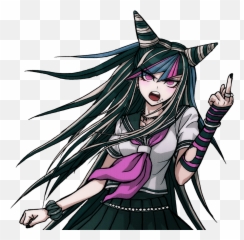 Anime Character Sticking Up Middle Finger Hey Everyone I Ve - Ibuki Mioda Sprites Angry Emoji,Finger Flipping Off Emoji
