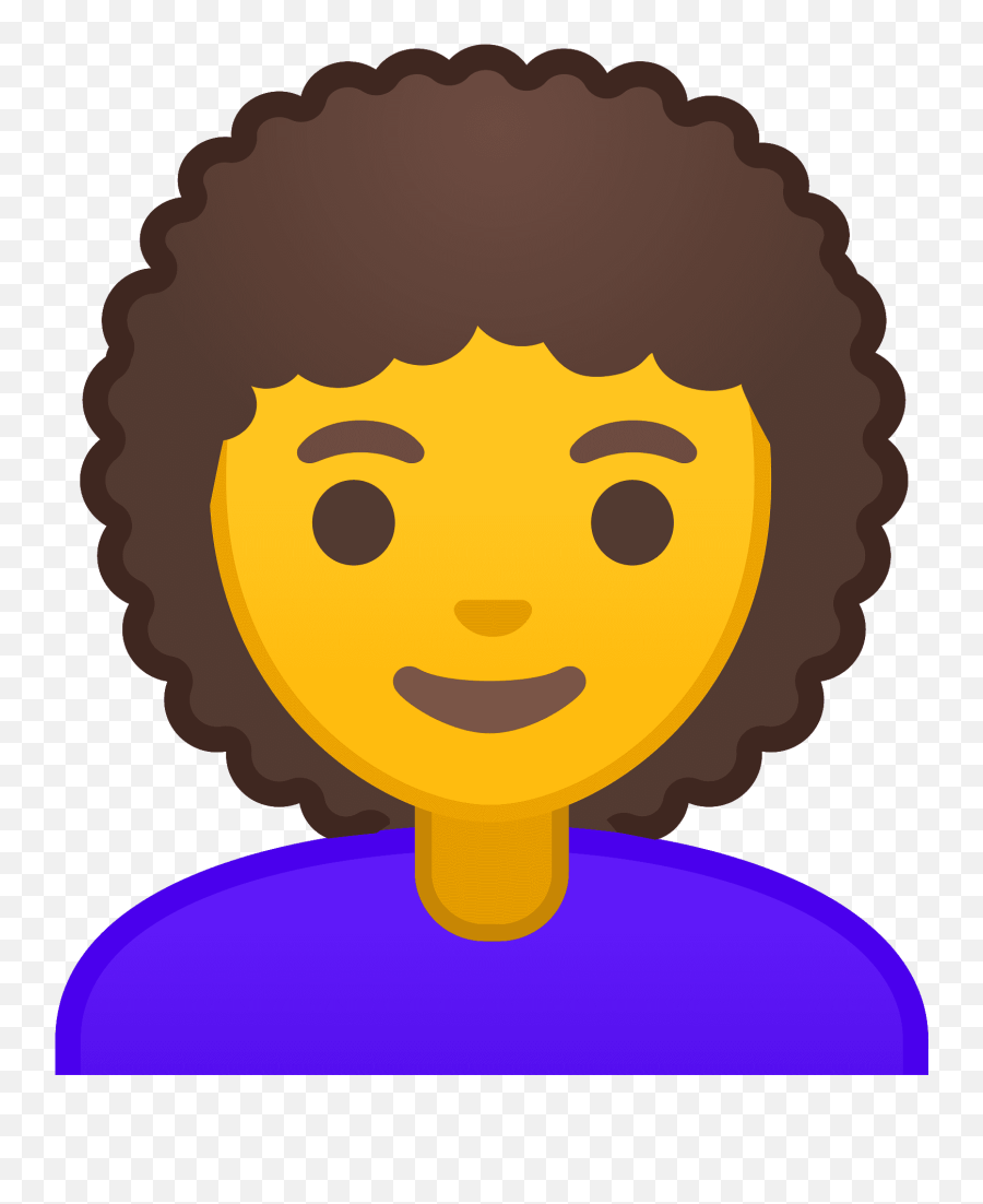 Curly Hair Emoji Png - Google Android Female Emoji,Dove Love Your Curls Emojis