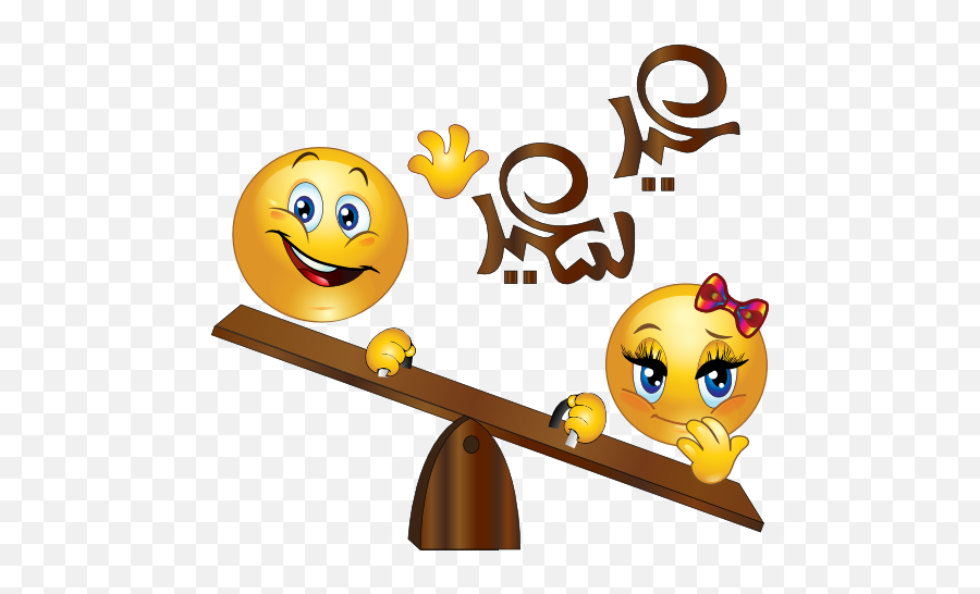 Boy Girl Swing Smiley Emoticon Clipart - Girl And Boy Smiley Emoji,Boy Emoticons