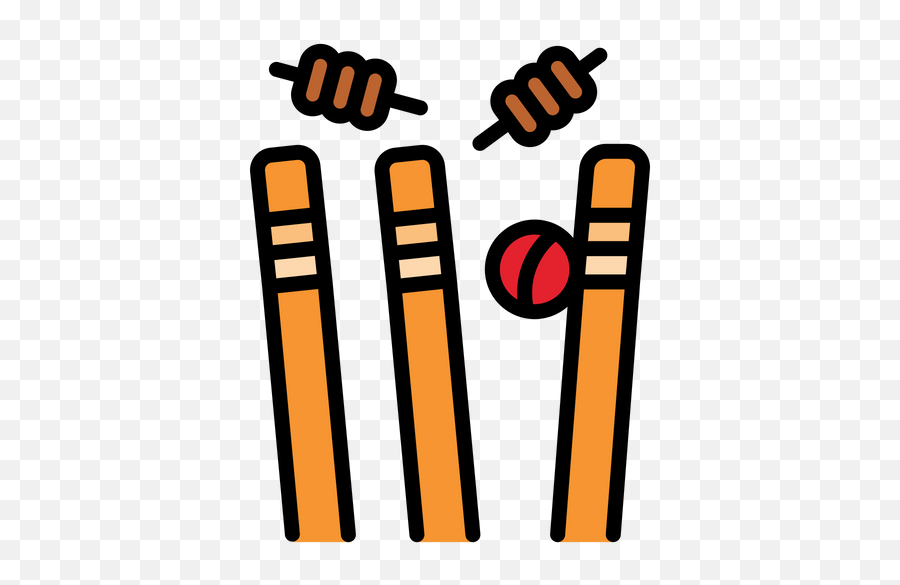 Bowled Out Icon Of Colored Outline Style - Available In Svg For Cricket Emoji,Mongoose Emoji