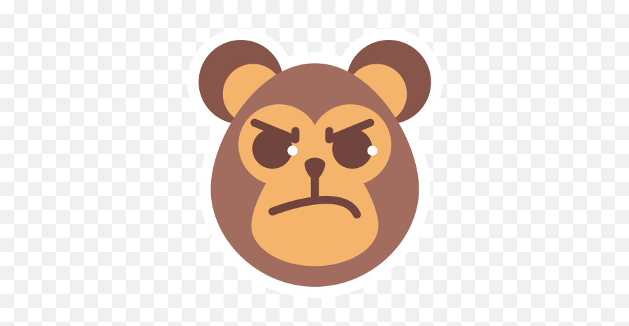 Sticker Mad Monkeys List - Stickerchan Animal Face Vector Png Emoji,Monkey Emoji Sticker