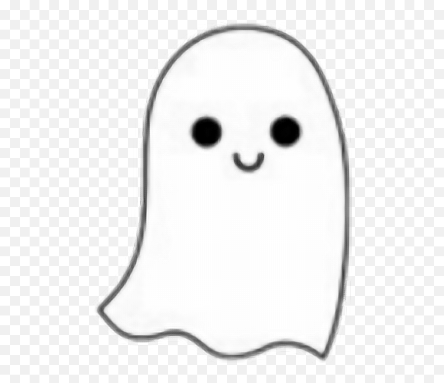 Ghost Cute White Halloween Scary - Sticker Aesthetic Cute Ghost Emoji,Spooky Ghost Emoji