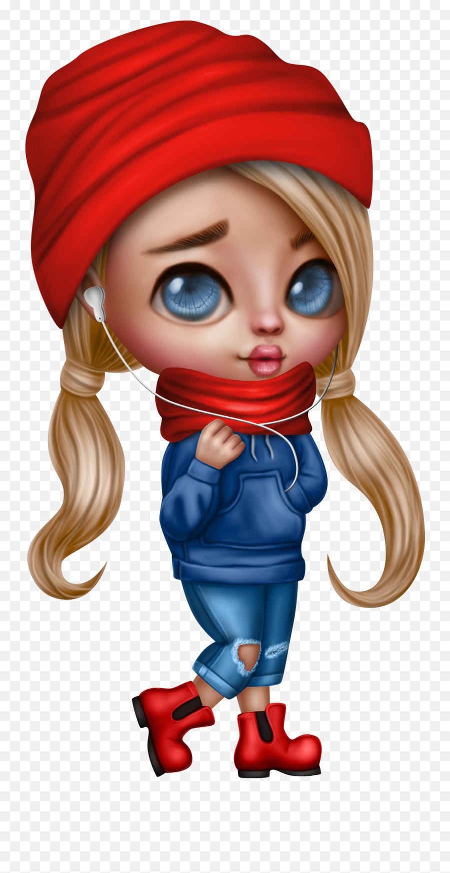 Cartoon Clip Art Big Eyes Artist - Bubble Gum Cartoon Doll Emoji,How To Draw A Chibi Skull Emoticon In Photoshop