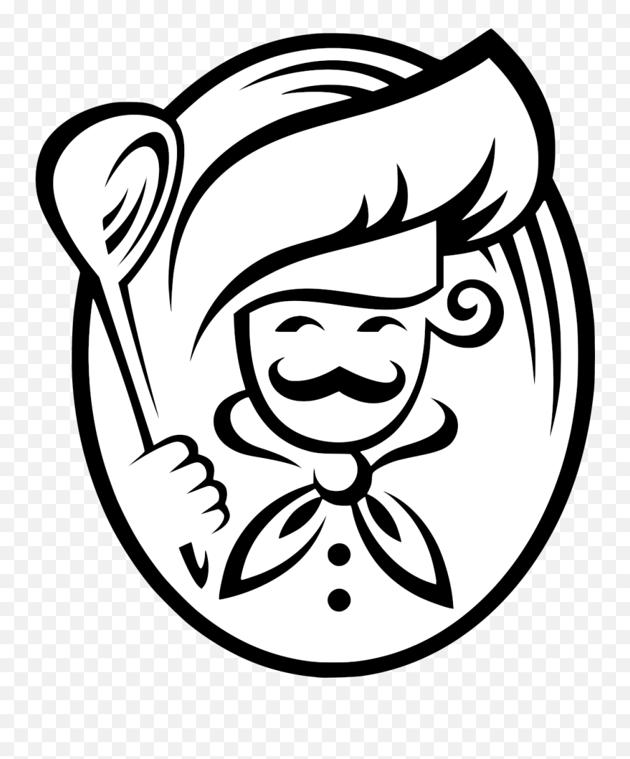 Cooking Clipart Head Chef - Chef Png Download Full Size Chef Clipart Black And White Png Emoji,Chef Emojis Vector
