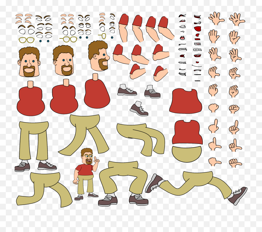 Index Of - Cartoon Man Character With Body Parts Hd Emoji,Catfight Emoticon