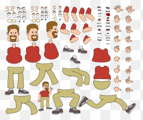 Index Of - Cartoon Man Character With Body Parts Hd Emoji,Catfight Emoticon