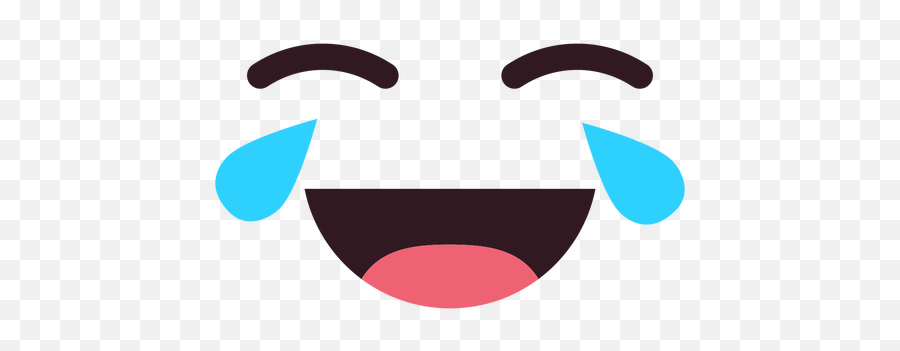 Simple Crying Laughing Emoticon Face - Laughing Face Transparent Emoji,Laugh Cry Emoji