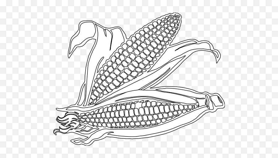 Free Corn Clipart Coloring Pages 2 - Clipartix Corn Clipart Black And White Png Emoji,Corn Emoji