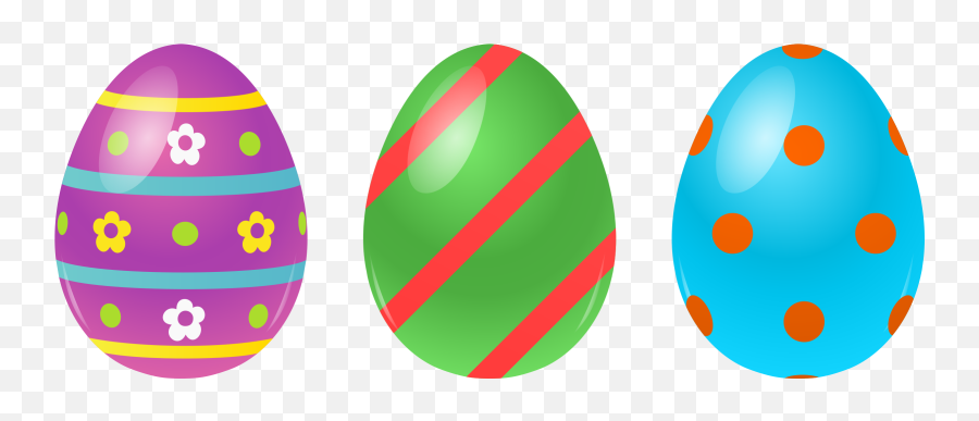3 Eggs Clipart - Easter Clipart Emoji,Easter Egg Emoticons For Android