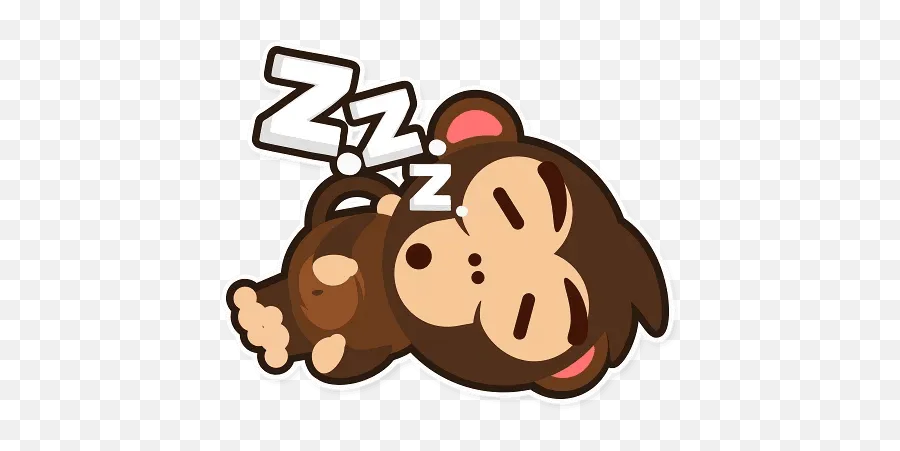 Happy Monkeyu201d Stickers Set For Telegram - Drawing Emoji,Monkey Gif Emoticon Pack