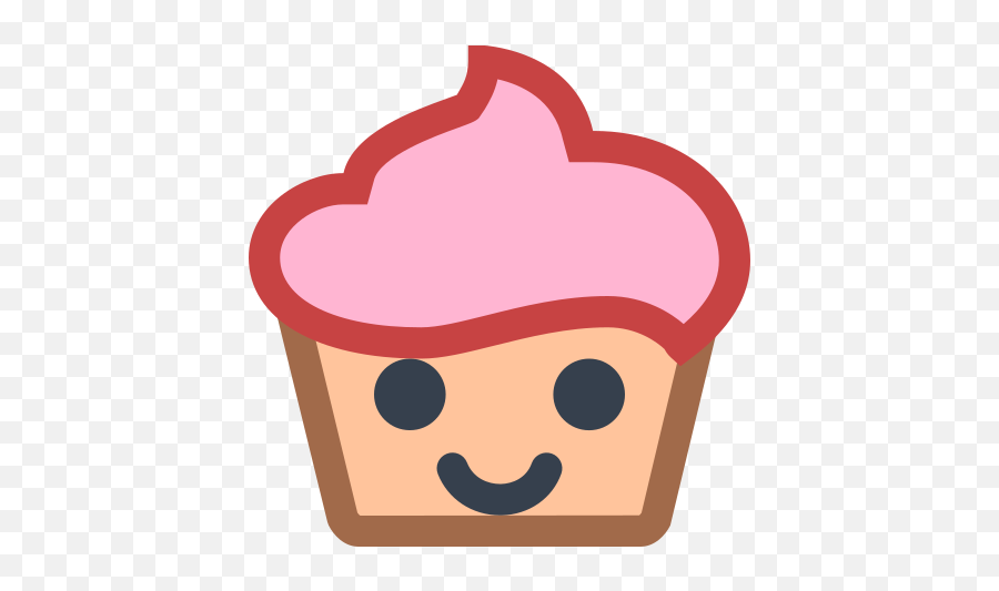 Kawaii Cupcake Icon In Office Xs Style - Happy Emoji,Emojis Ios Muffin