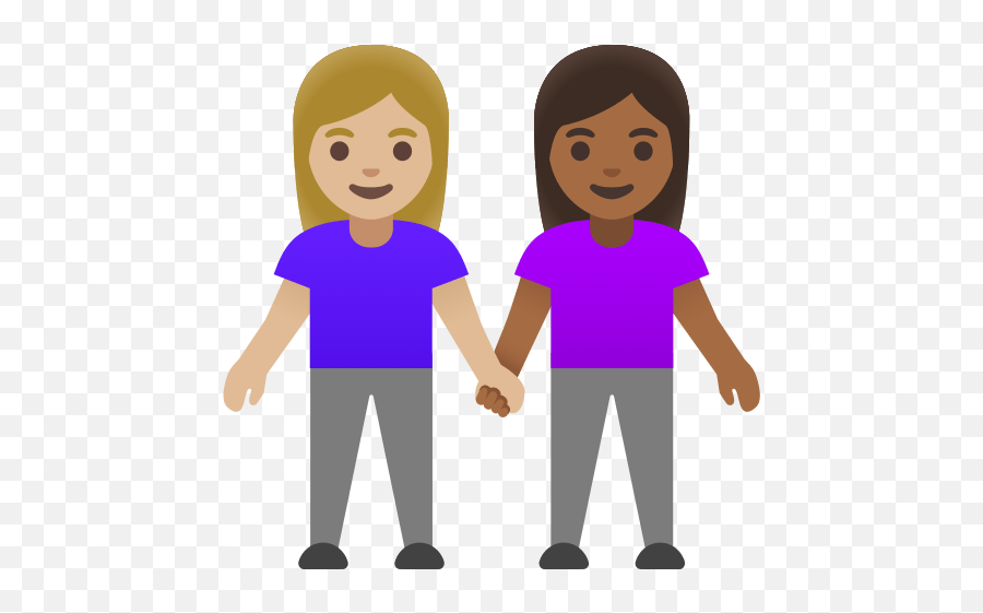 Medium Dark Skin Tone - Many People Holding Hands Cartoon Png Emoji,Women Emoticon