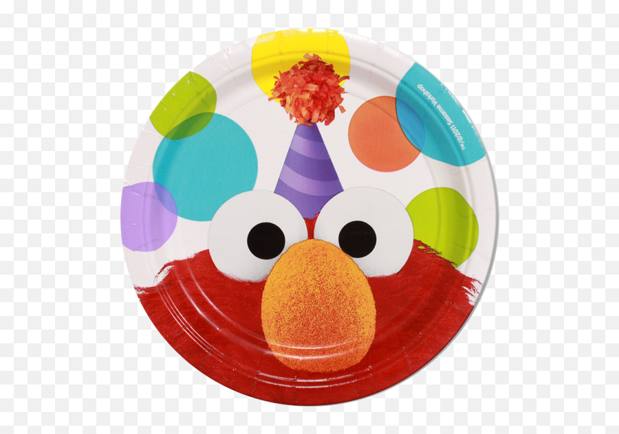 Elmo Lunch Party Plates 8pk - Soft Emoji,Sesame Street Emoji