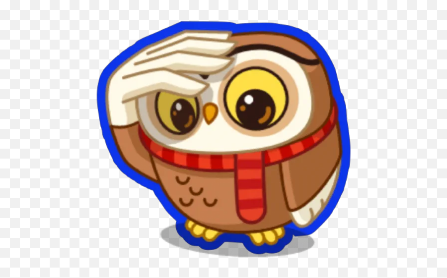 Polar Owl By Indi Stickers For Whatsapp - Polar Owl Sticker Emoji,Owl Emoji Android