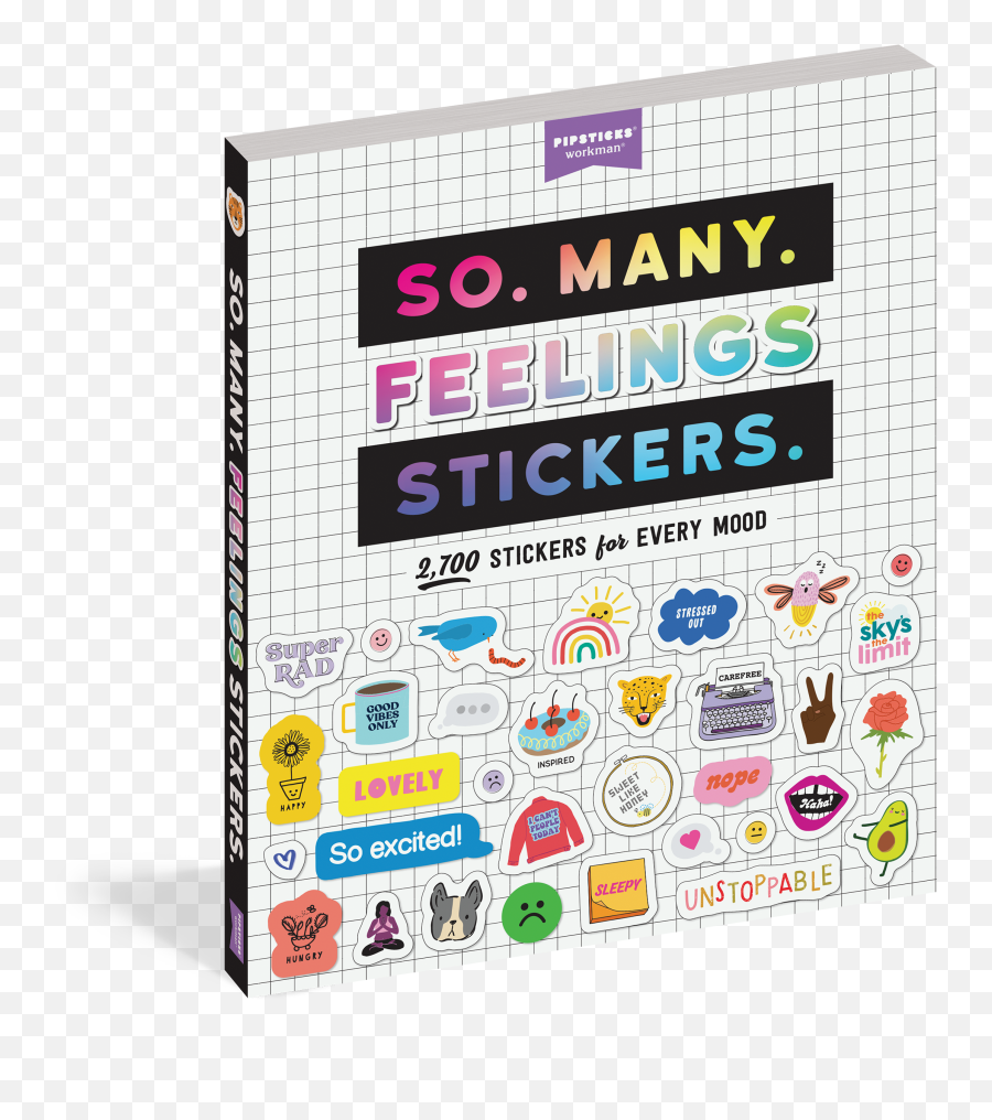 So Many Feelings Stickers - Horizontal Emoji,Emoji Sticker Book