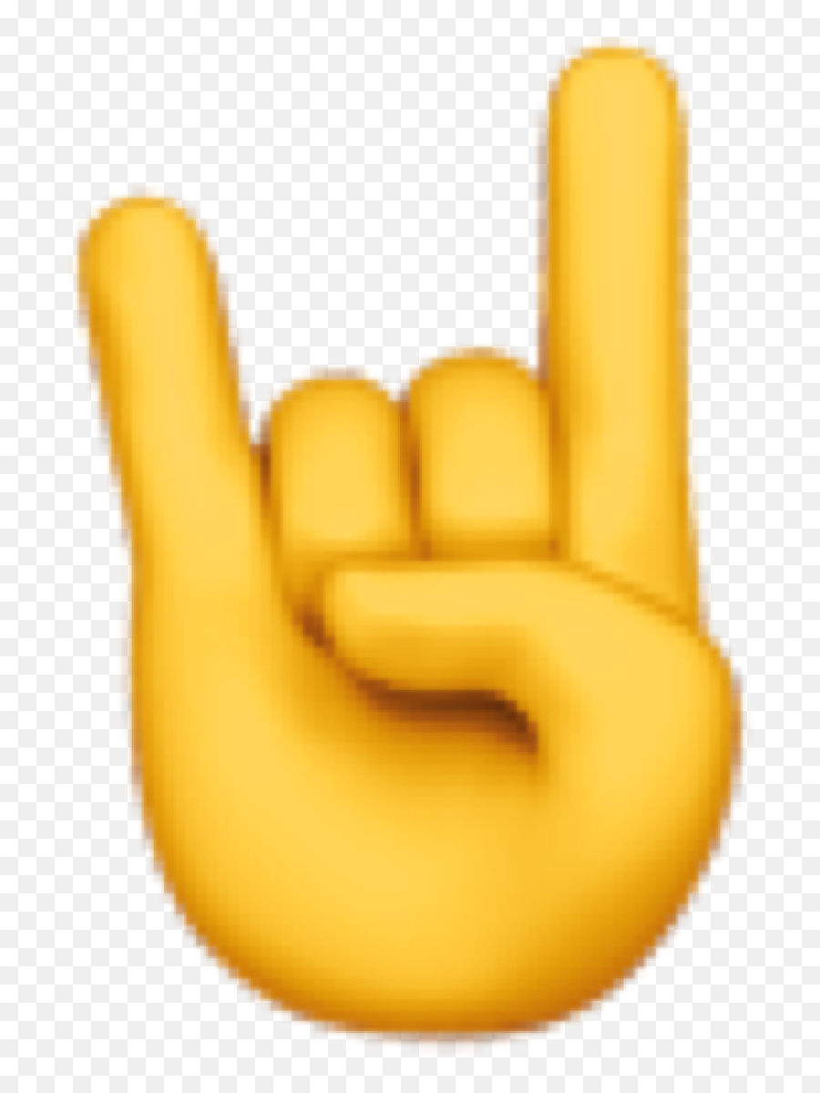 Emoji Emojiiphone Rock Hand Sticker - Sign Language,Rock Emoji