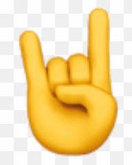 Emoji Emojiiphone Rock Hand Sticker - Sign Language,Rock Emoji