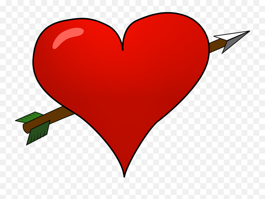 Arrow Clipart Valentines - Valentine Heart Clipart Png Emoji,Heart With Arrow Emoji