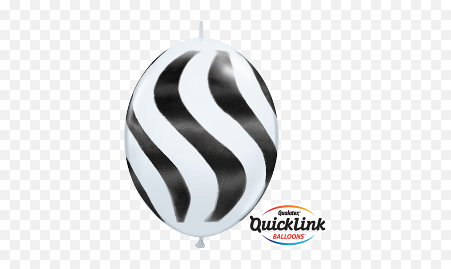 50 X 12 Black U0026 White Wavy Stripes Quick Link Qualatex - Quick Link Balloons Emoji,Wavy Line Emoji