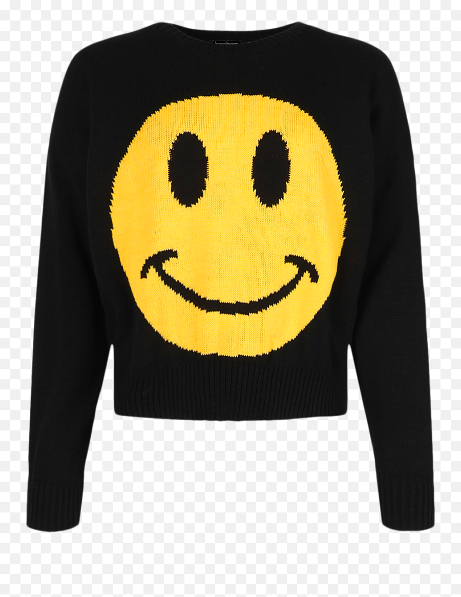 Face Graphic Sweater - Long Sleeve Emoji,Tanning Emoticon