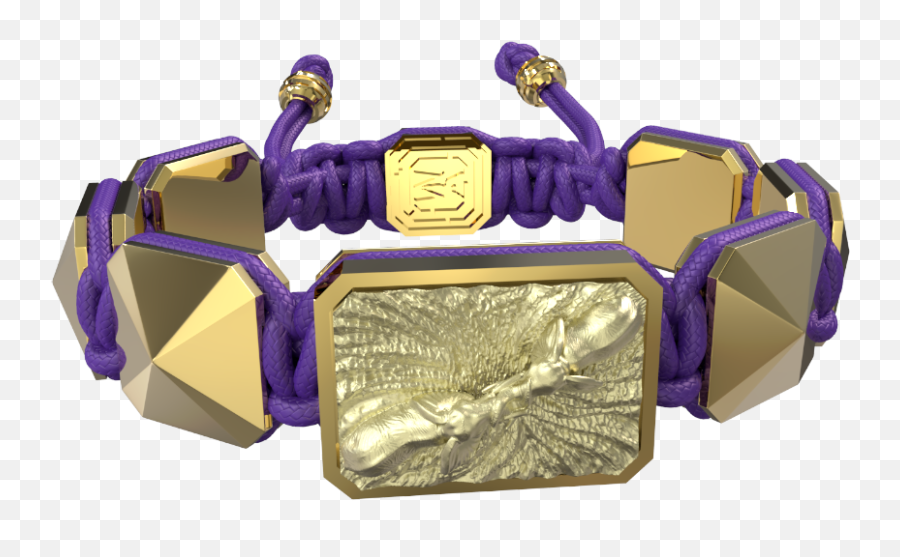 Forever In My Heart Bracelet With Ceramic And Sculpture Finished In 18k Yellow Gold Complemented With A Violet Coloured Cord - Me And My Life Bracelet Emoji,What Emotion Does Purple Show
