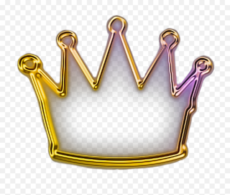 Crown Gold Golden Princess Glitter Neon - Transparent Glitter Crown Png Emoji,Qween Emoji