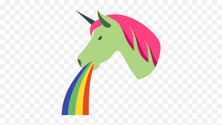 Vomiting Unicorn Icon - Free Download Png And Vector Sick Unicorn Emoji,Barfing Emoji