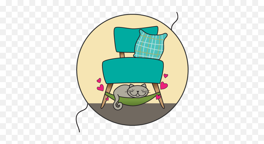 Revision - Cat Is Under The Bed Clipart Emoji,Hide Under Chair Emoticon