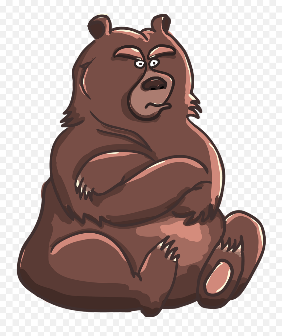 30 Free Moody U0026 Paranormal Illustrations - Cartoon Grumpy Brown Bears Emoji,Thoughtful Pensive Emoticons