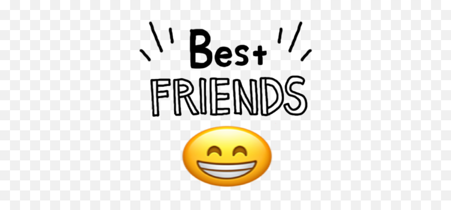 Smile Bestfriends Emoji Sticker By Amel - Happy,L Emoticon