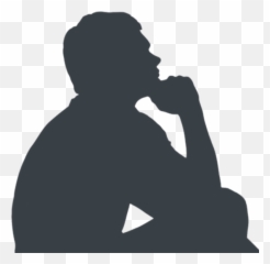Thinking Png Person Thinking Emoji Thinking Boy Cartoon - Thinking Silhouette Png,Free People Emojis