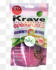 Cbd Krave D8 Infused Gummy Rings 500mg - Food Emoji,Rave Of Emotions And Calmnes